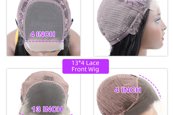 What differences of  4*4 Lace Closure Wig and 13*4 Lace Front Wig?