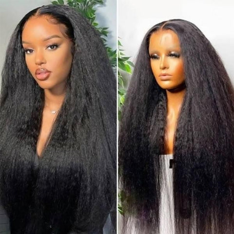 Transparent HD 13x4 Lace Front Kinky Straight Hair HD Lace Wig